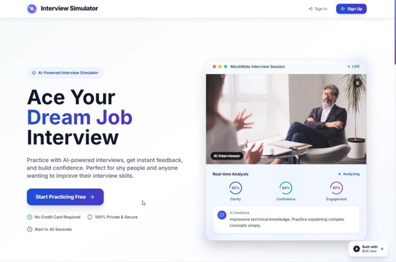 Interview Simulator AI – screenshot 1
