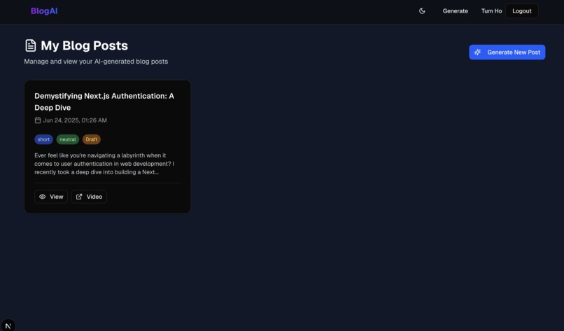BlogAI – screenshot 1