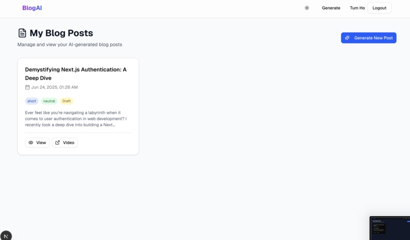 BlogAI – screenshot 2