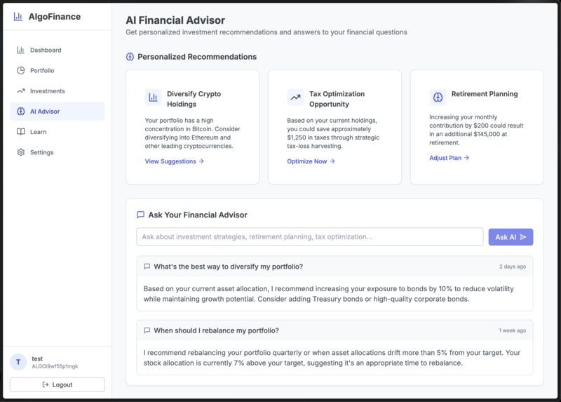 AlgoFinance – screenshot 4