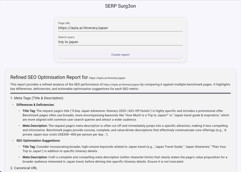 SERP Surg3on: Multi-Agent SEO Optimizer – screenshot 2