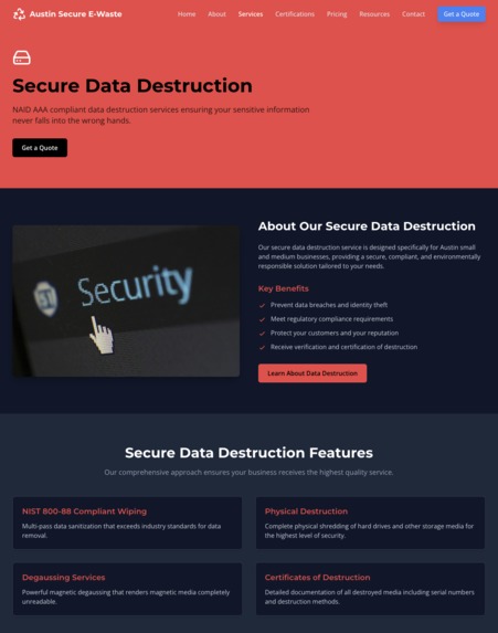 Austin Secure E-Waste – screenshot 6