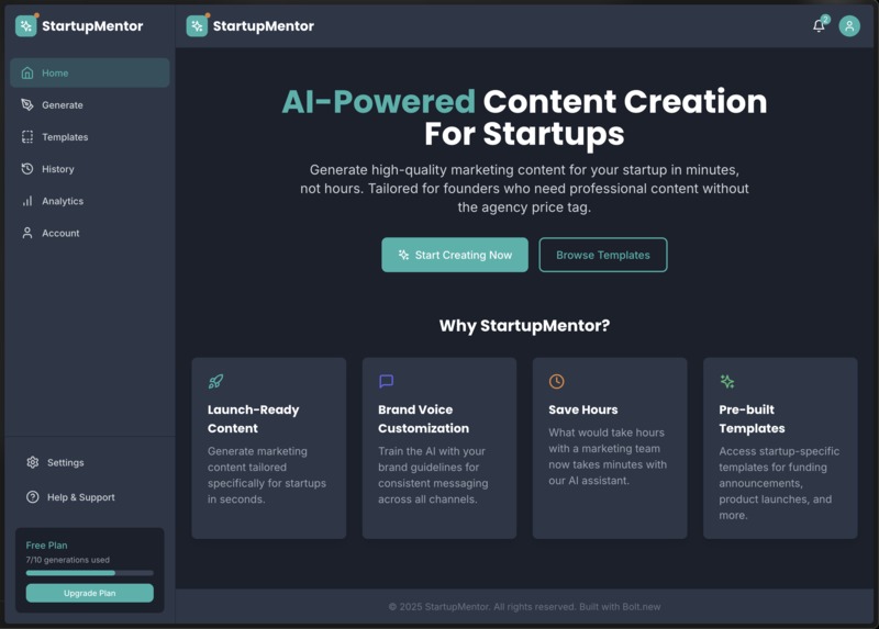 StartupMentor – screenshot 1