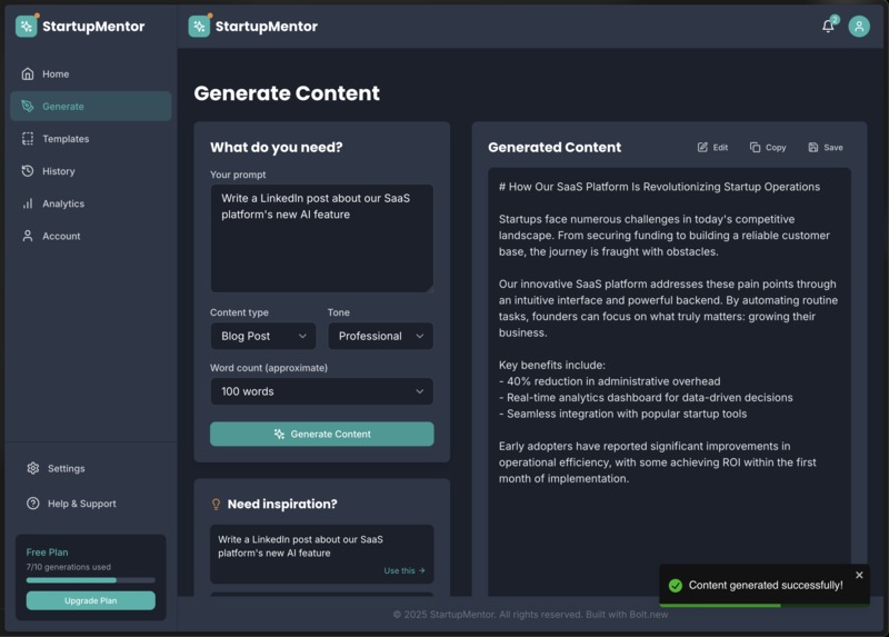 StartupMentor – screenshot 2