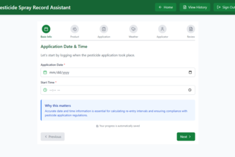 Pesticide Spray Record Assistant