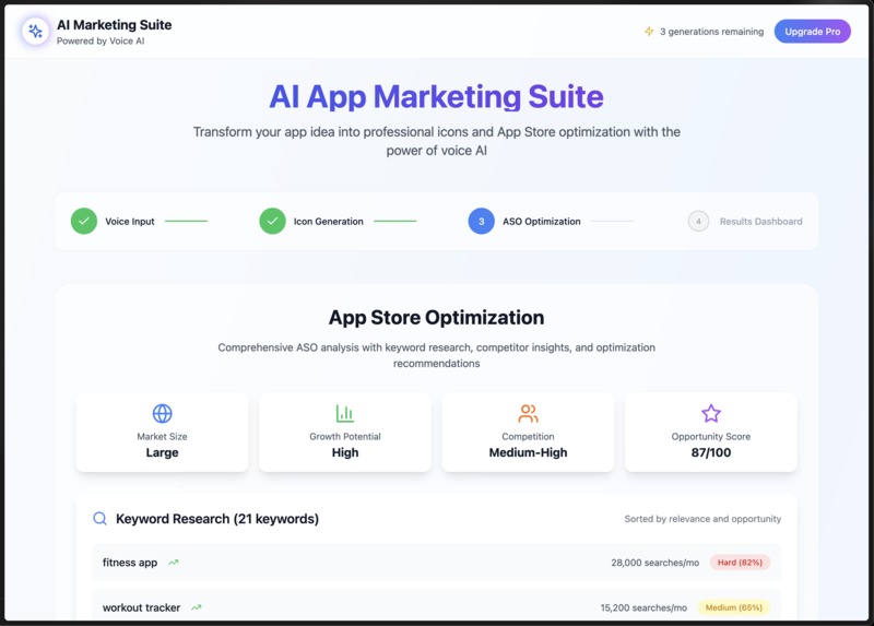 AI App Marketing Suite - Icon Generator & ASO Tools – screenshot 1