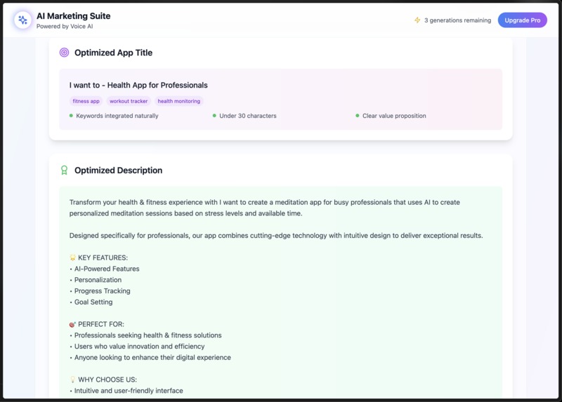 AI App Marketing Suite - Icon Generator & ASO Tools – screenshot 2