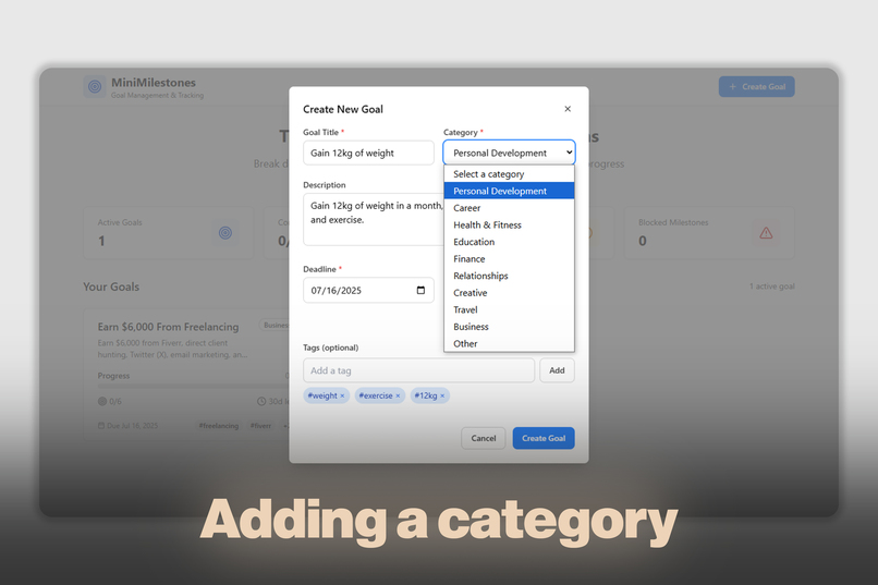 MiniMilestones - Goal Management & Milestone Tracking App – screenshot 6