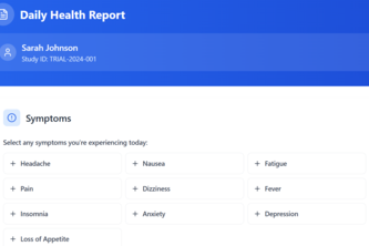 Self Reporting Clinical Trial Health Report