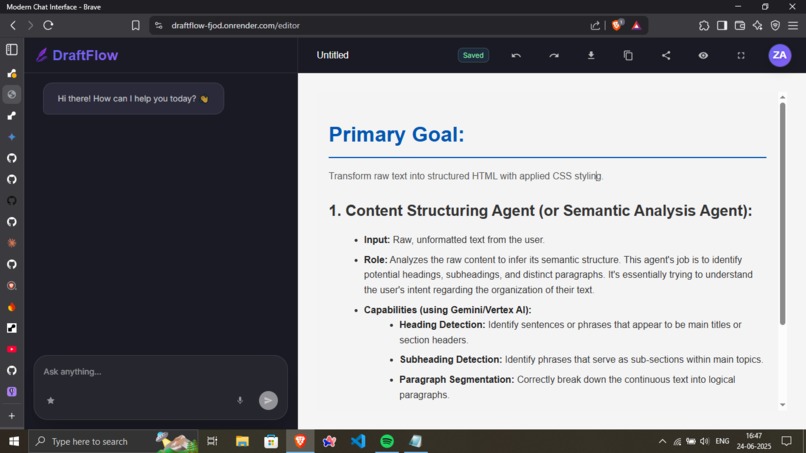 DraftFlow – screenshot 2