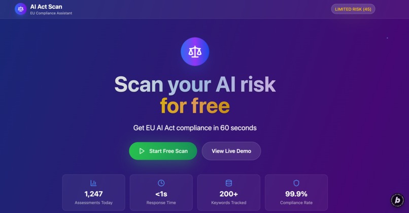 AI Act Compliance app – screenshot 1