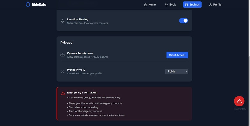 RideSafe - Advanced Ride Sharing Safety App – screenshot 7
