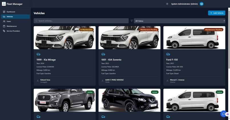 Fleet Management System – screenshot 3