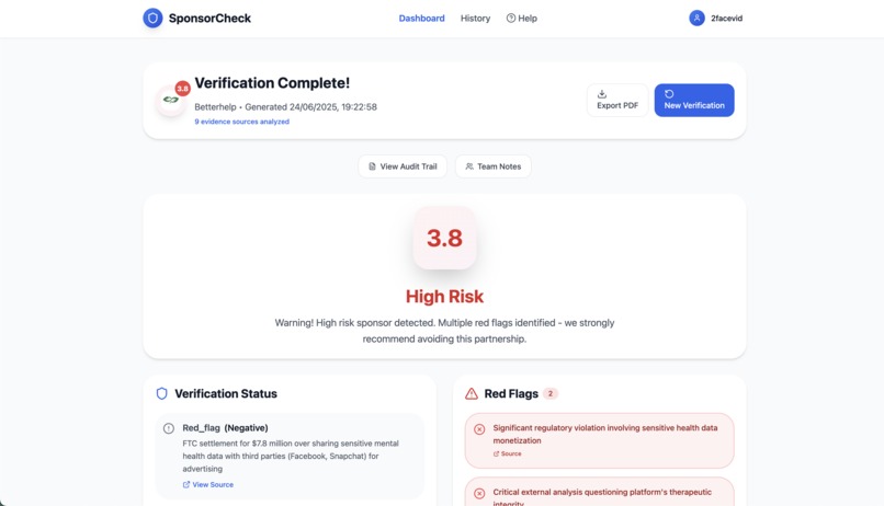 SponsorCheck – screenshot 4