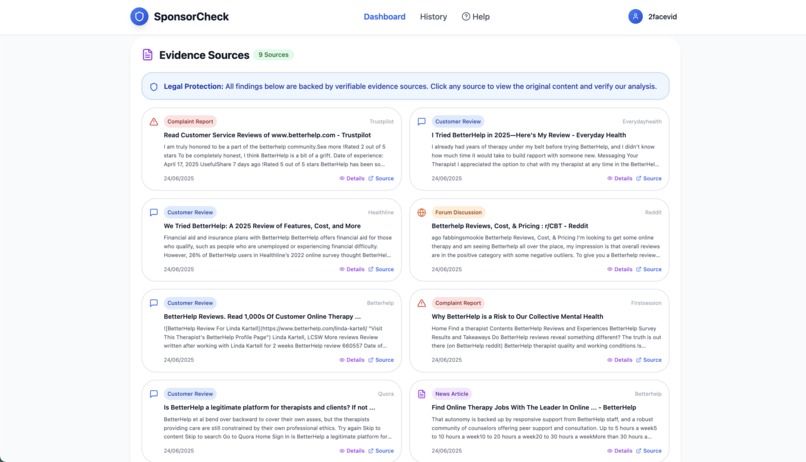 SponsorCheck – screenshot 6