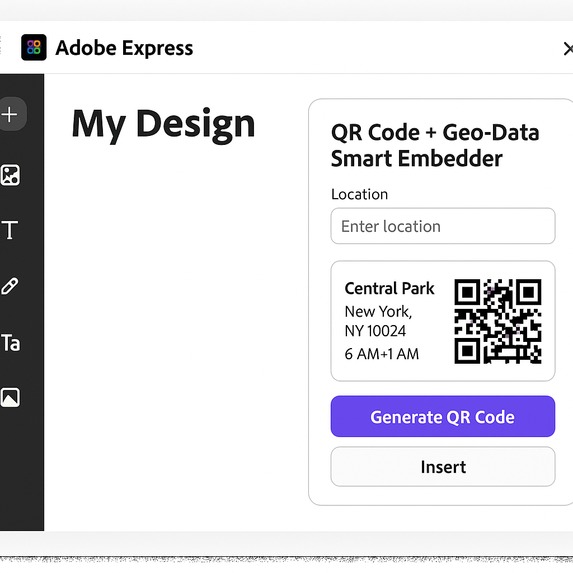 QR Code + Geo-Data Smart Embedder – screenshot 1