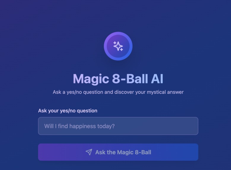 Magic 8-Ball AI APP – screenshot 1