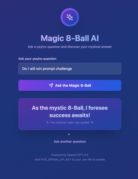 Magic 8-Ball AI APP – screenshot 2