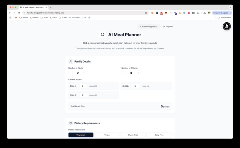 AI Meal Planner – screenshot 1