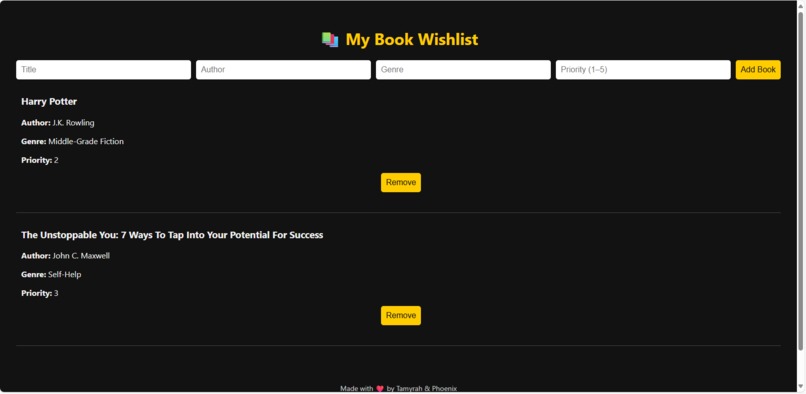 My Book Wishlist – screenshot 1