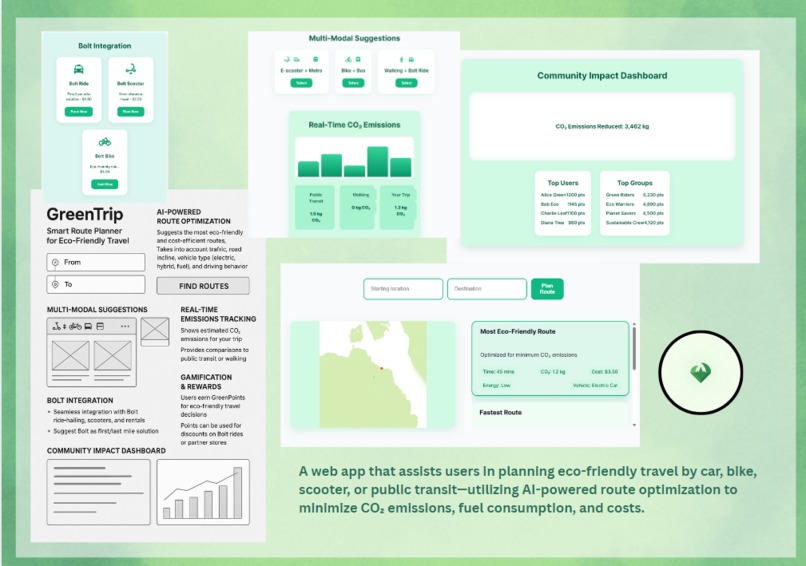 GreenTrip — Smart Route Planner for Eco-Friendly Travel – screenshot 1