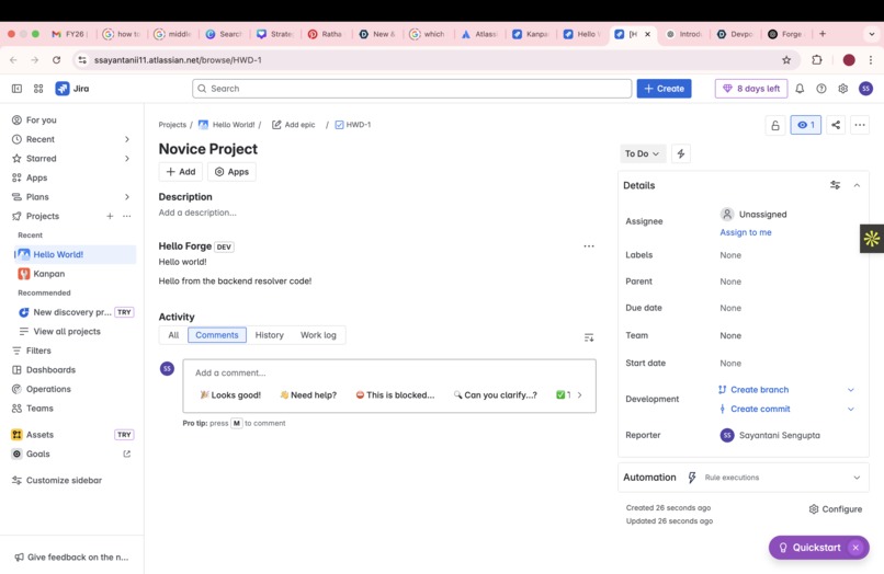 Hello World – screenshot 1