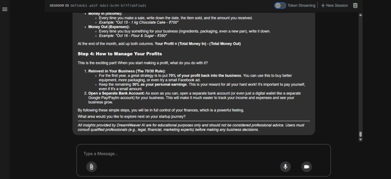 DreamWeaver AI Startup Mentor – screenshot 10
