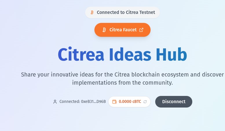 citrea idea hub – screenshot 1