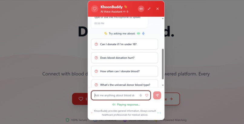 BloodLink – AI-Powered Global Blood Donation Platform – screenshot 3