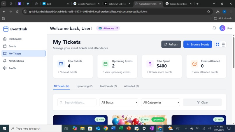 EventHub – screenshot 3
