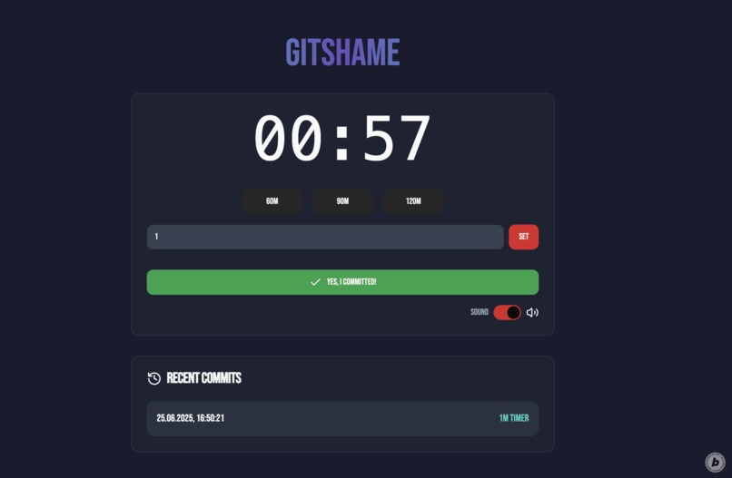 GitShame – screenshot 1