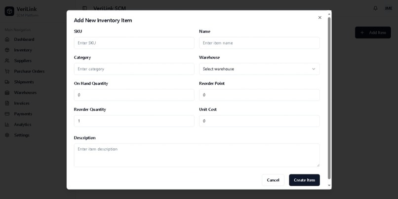 VeriLink SCM - Enterprise Supply Chain Management Platform – screenshot 2