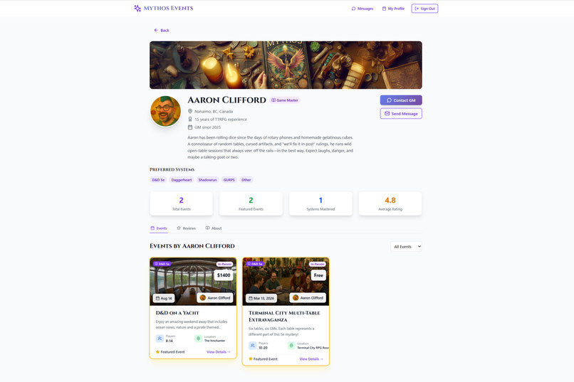 Mythos Events – screenshot 4