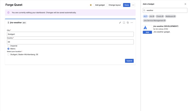 Sai's Jira Weather – screenshot 3