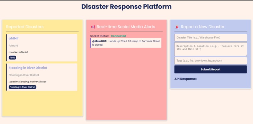 Disaster Response Platform – screenshot 1
