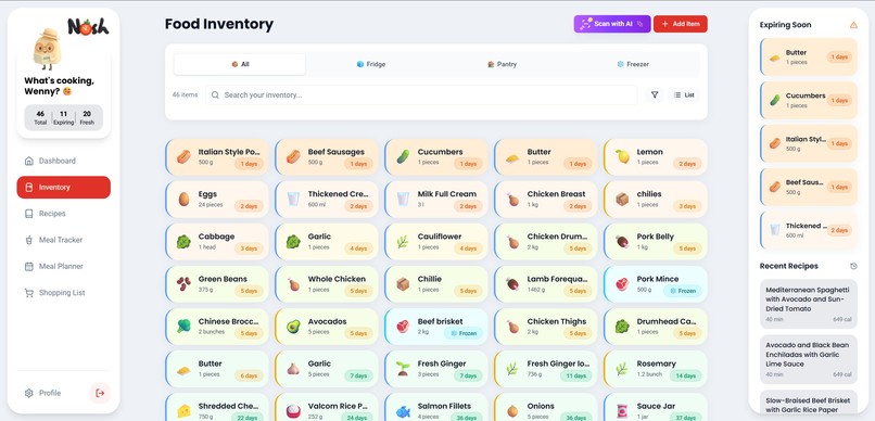 Nosh - AI Powered Kitchen Companion – screenshot 2