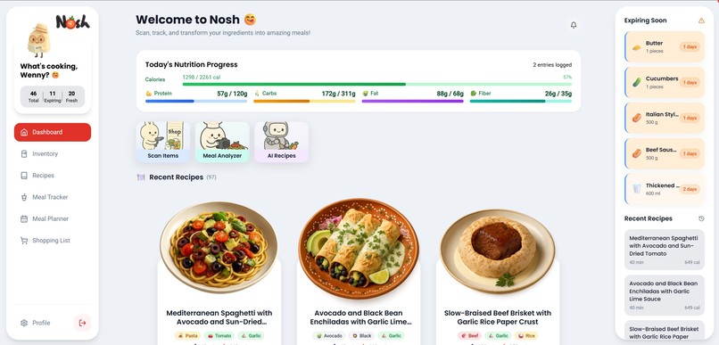 Nosh - AI Powered Kitchen Companion – screenshot 1