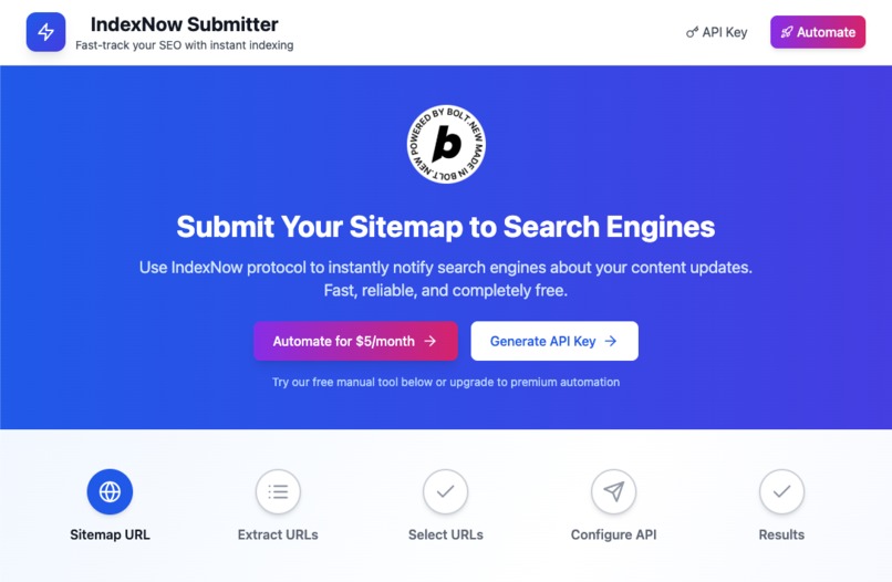 IndexNow Submitter – screenshot 2