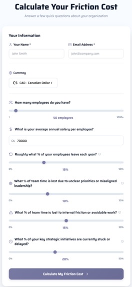 Organizational Friction Calculator – screenshot 2
