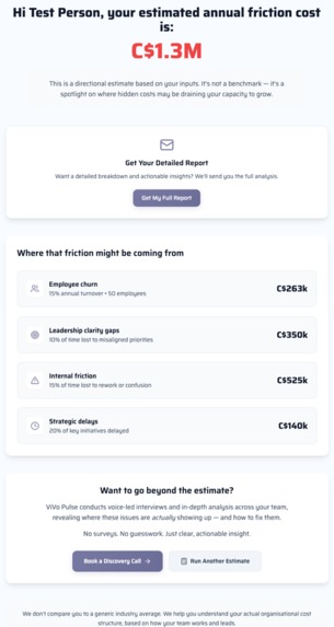 Organizational Friction Calculator – screenshot 3