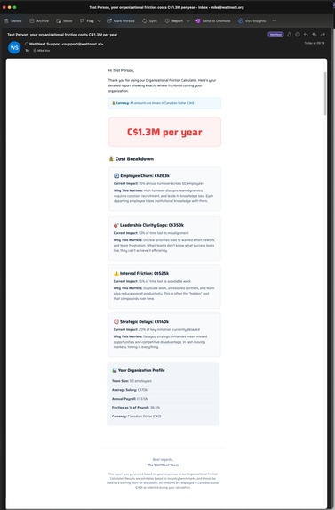 Organizational Friction Calculator – screenshot 4