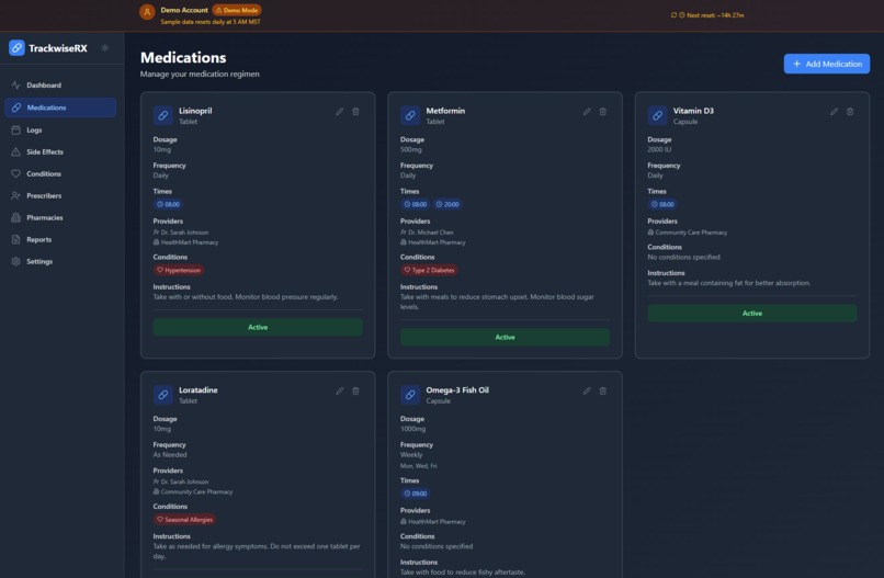 TrackwiseRX – screenshot 2