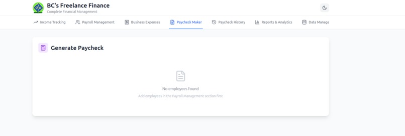 BC's FreeLance Finance – screenshot 1