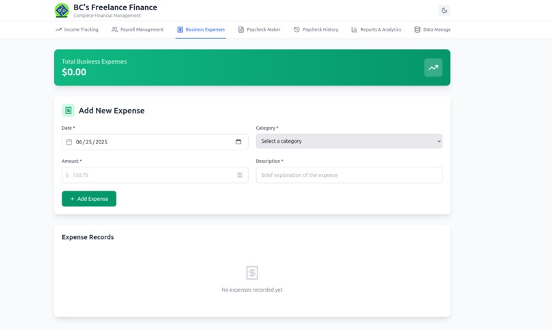 BC's FreeLance Finance – screenshot 3