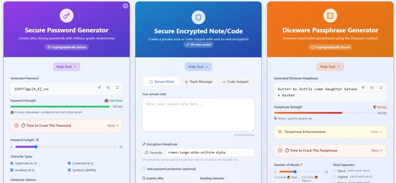 PrivSecrets – screenshot 1