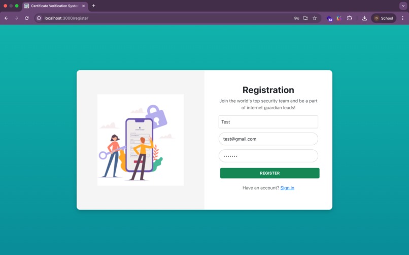 Digital Certificate Issuance System – screenshot 4