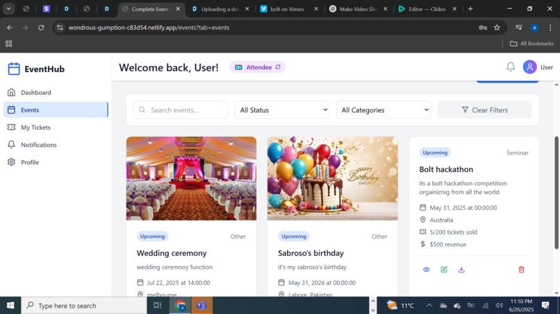 Event Management App – screenshot 4