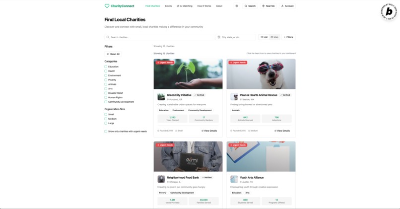 Charity Connect – screenshot 1