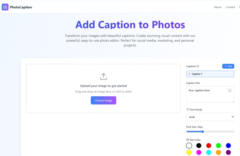 Add Caption to Photo Online – screenshot 1
