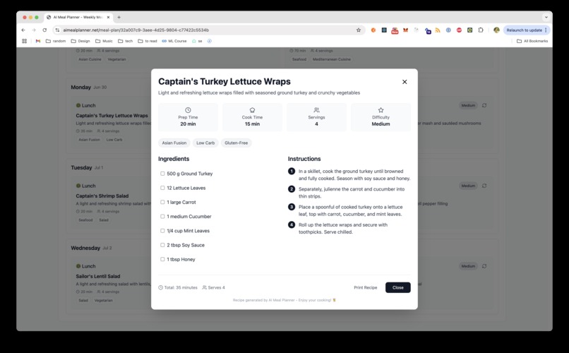 AI Meal Planner – screenshot 5